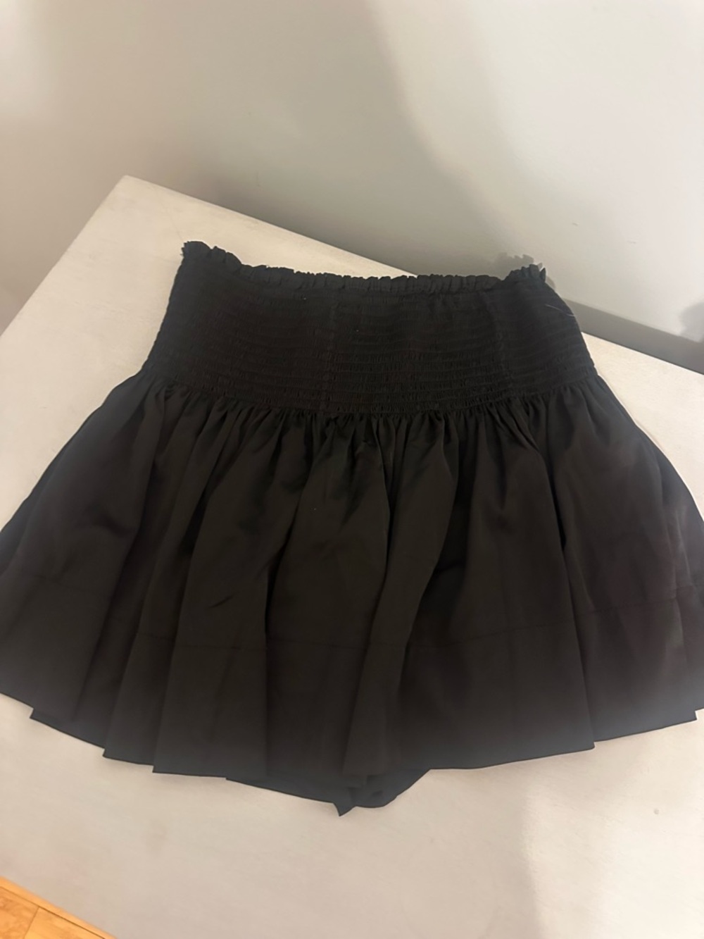 NATURAL LIFE Black Smocked Circle Skort